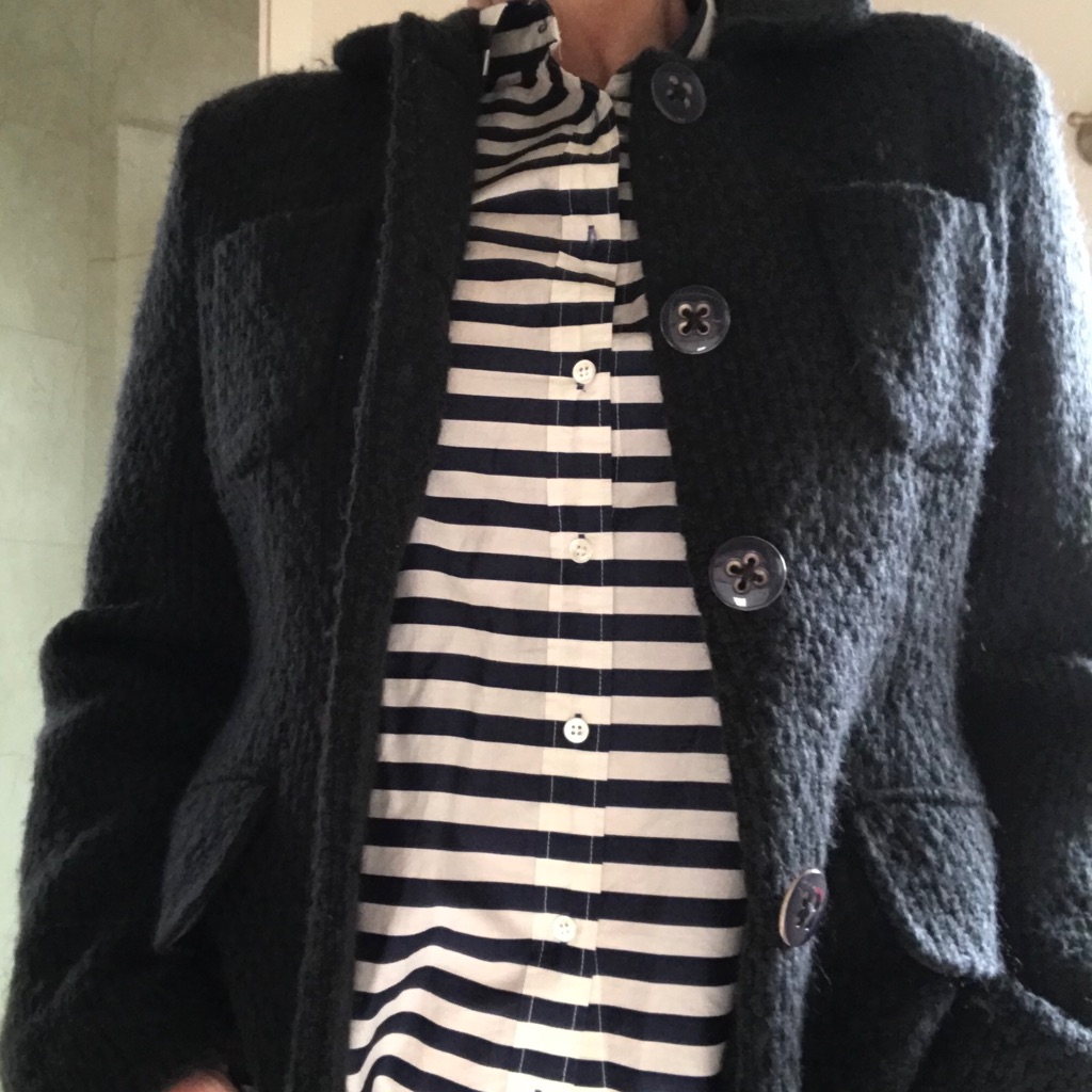 Banana Republic Navy Boucle Blazer/Coat